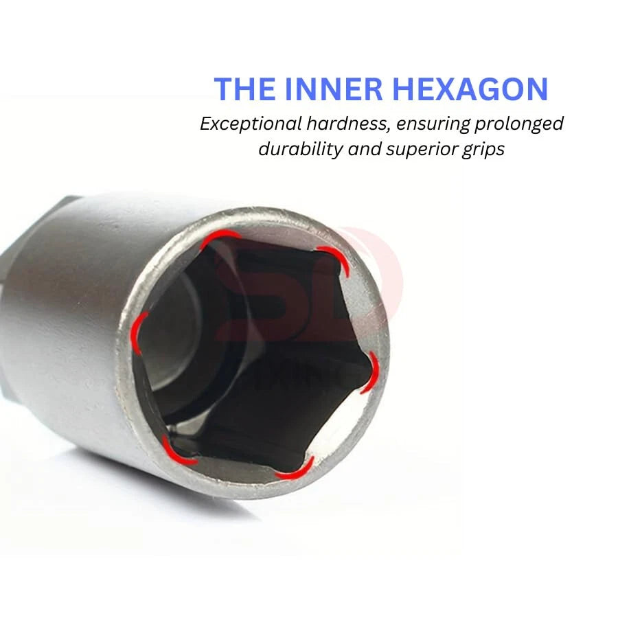 5 x Deep Bolt 8mm Nut Driver Bit Set 1/4" Hex Shank Impact Socket Adapter