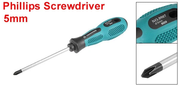 #1 Phillips Screwdriver 4" Round Shaft Non Slip Comfortable Handle