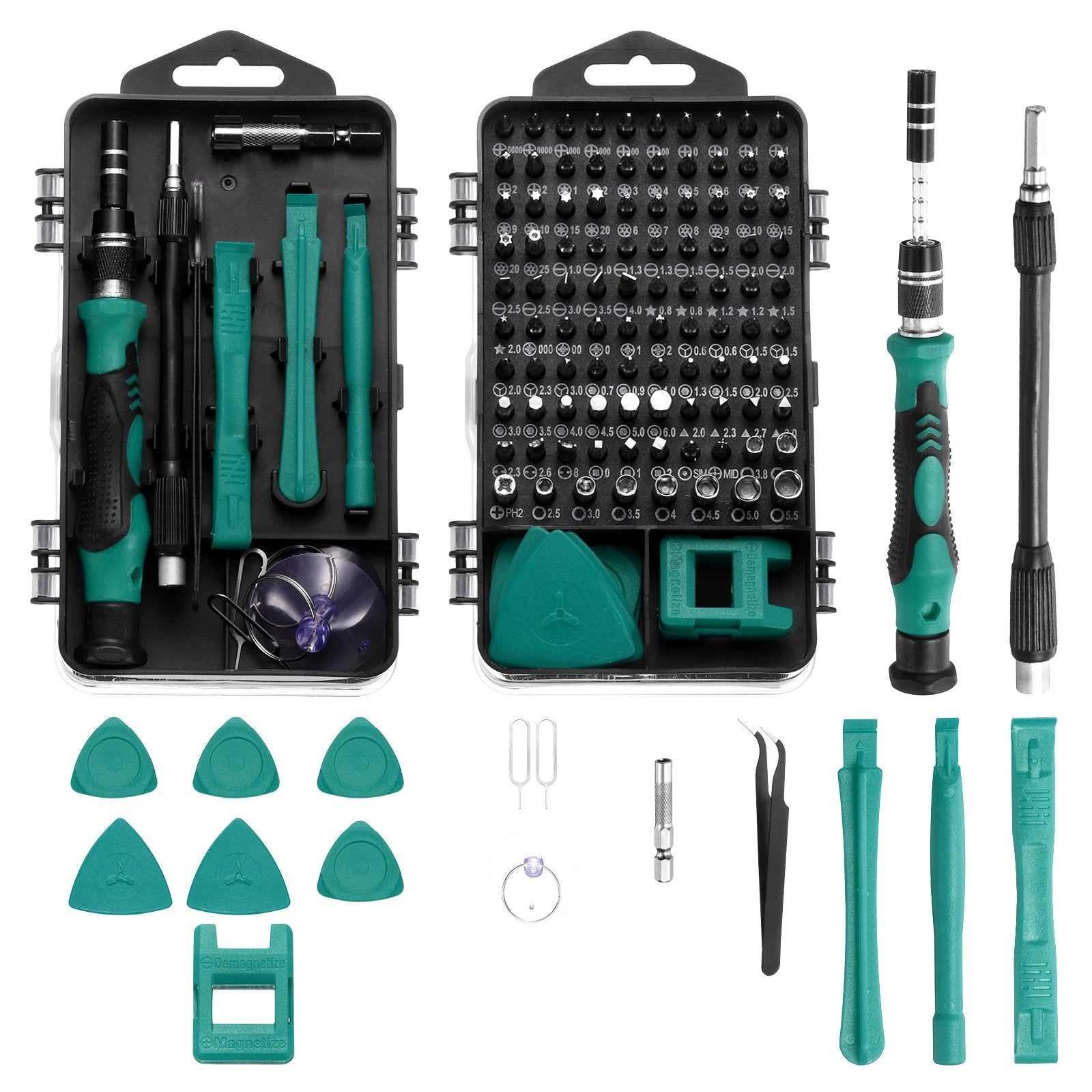 116 in 1 Magnetic Precision Screwdriver Set Electronics Repair Tools Kit, Green
