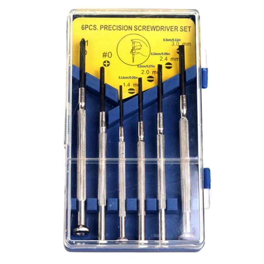 6 IN 1 Mini Watch Screwdriver Set Precision Jewelry Eyeglasses Repair Tool Kit E