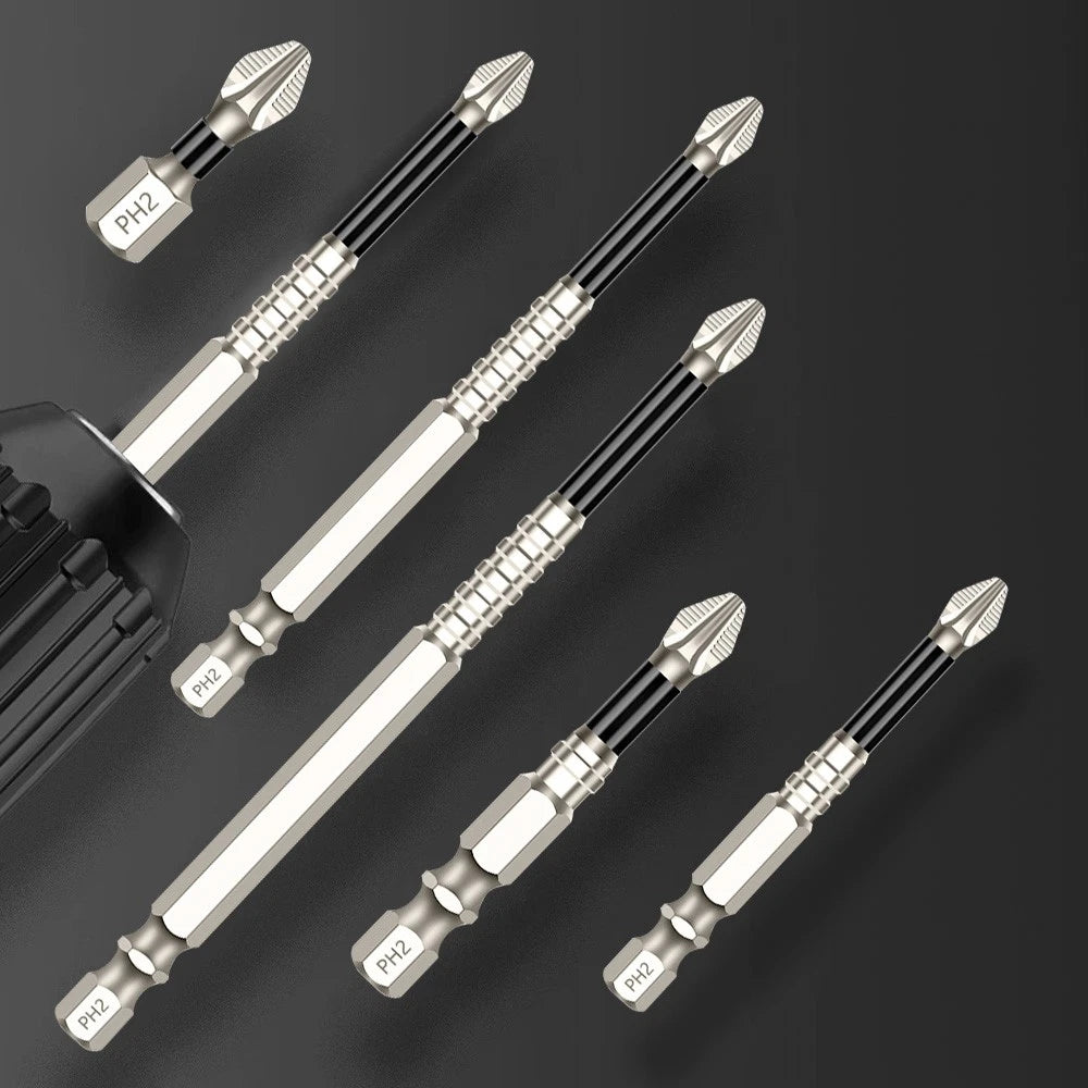 6pcs High-Magnetic Screwdriver Drill Bit Set Anti-Slip Magnetic Screwdriver Set