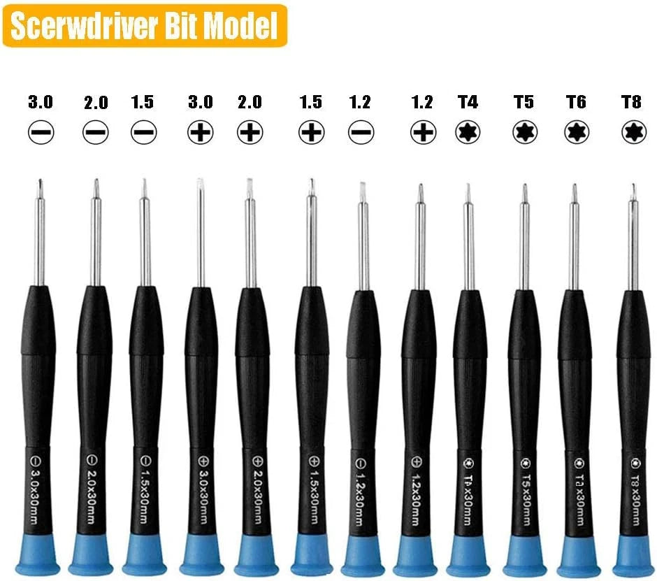 17 PCS Screwdriver Set, Screwdrivers Repair Kit with Different Sizes of Flathead