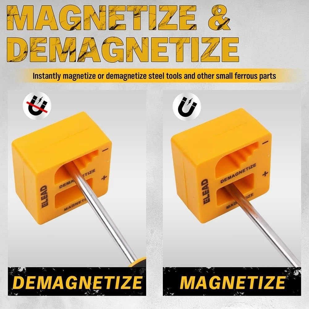 11-Pieces Magnetic Screwdriver Set 5 Phillips 5 Flat Head Tips Magnetizer Tool