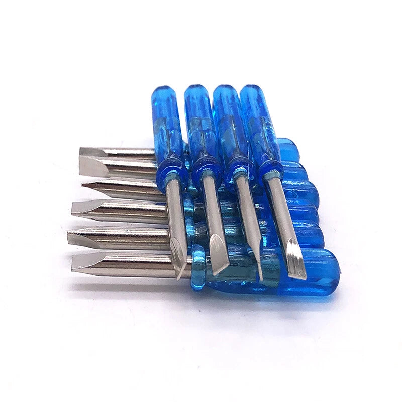 12pcs 45mm x 3mm Mini Slotted Screwdriver Set Blue Repair Tool Magnetic-