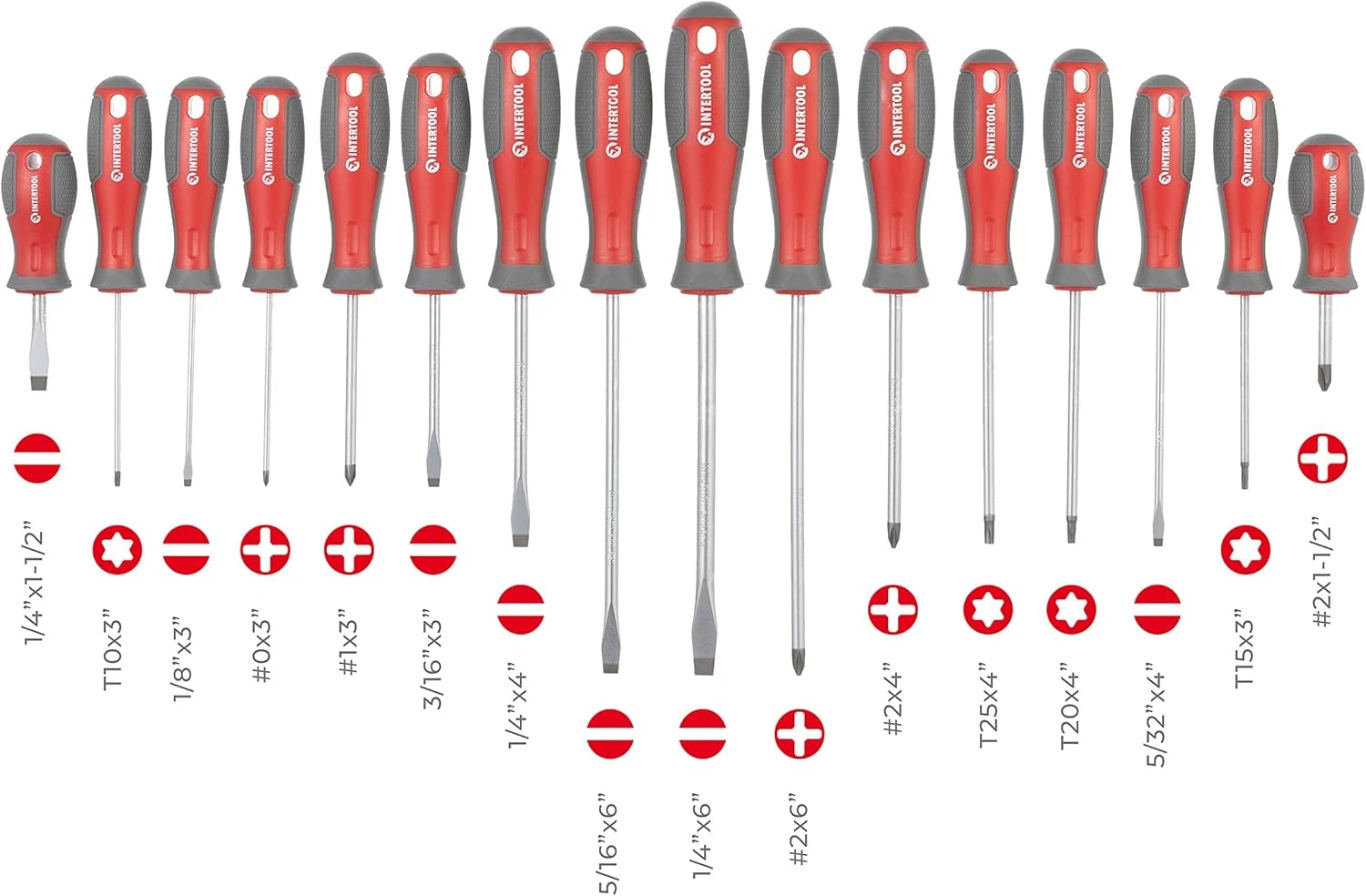 20Pcs Screwdriver Set, Magnetic Tips, Phillips, Slotted, Torx, High Strength