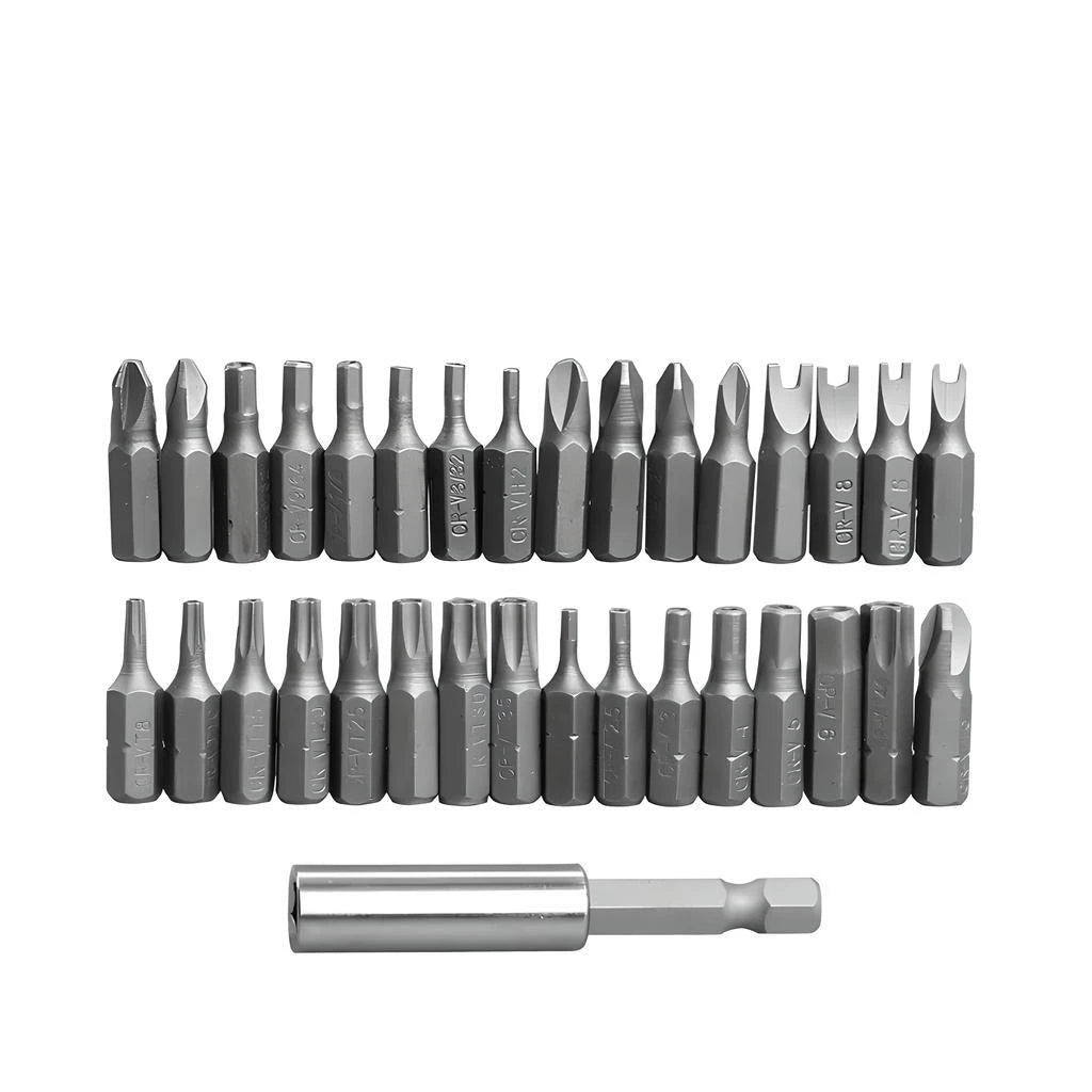 33 Torx Security Bit Set - Hex Star Spanner & Tri-Wing Tamper-Proof Tool