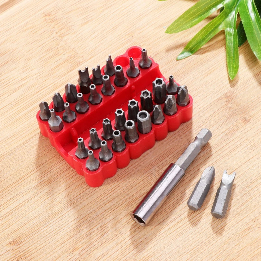 33 Pcs Security Bit Set Tamper Proof Star Screwdriver with Bit Holder