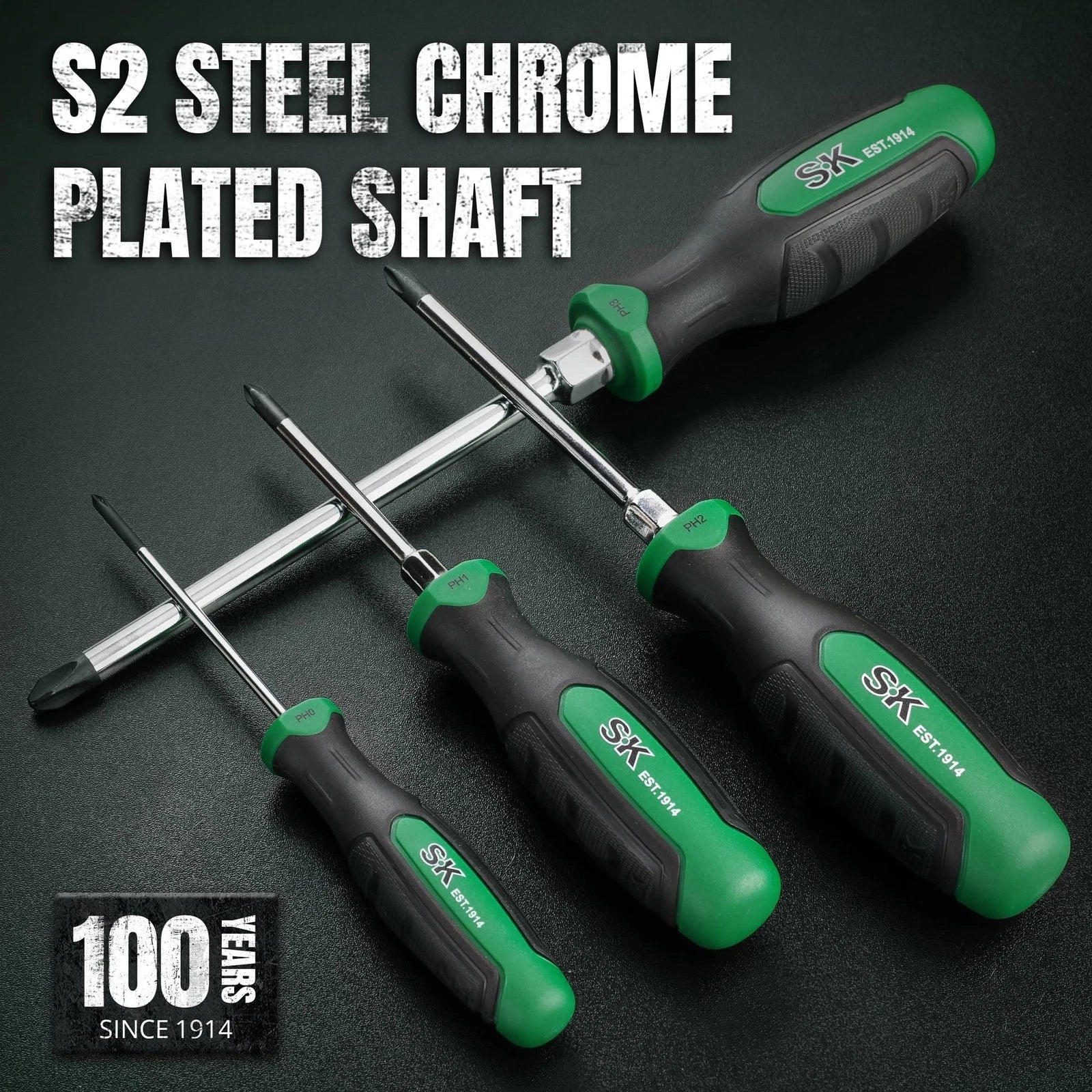 5-Piece Phillips Screwdriver Set, Magnetic Screwdriver Set, S2 Steel, SureGri...