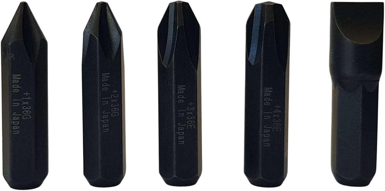5/16" JIS Impact Screwdriver Bits | Made in Japan | +1 +2 +3 +4-10 (36Mm Long)