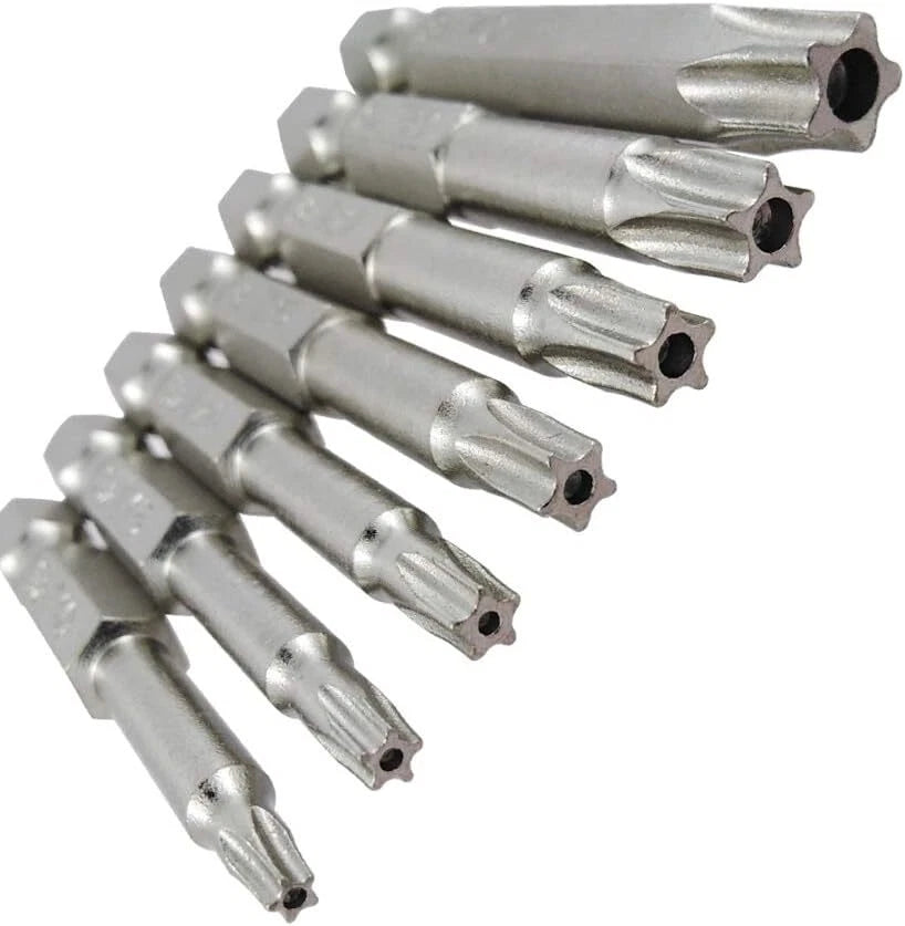 2 Set of 7Pcs 5 Point Torx Security Bits Magnetic 5 Point Star Tamper Proof Bit