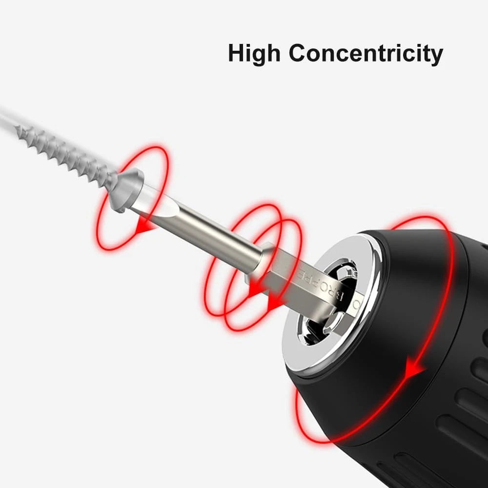 6 Pcs Slotted Screwdriver Bit Set Magnetic Flat Head Bits One Size, Silver