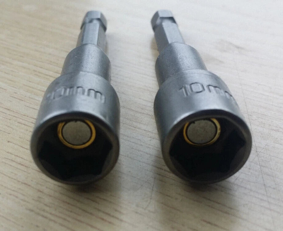 1/4" 8mm 10mm 13mm Hex Magnetic Nut Driver for Impact Drill Coach Bolts Screws