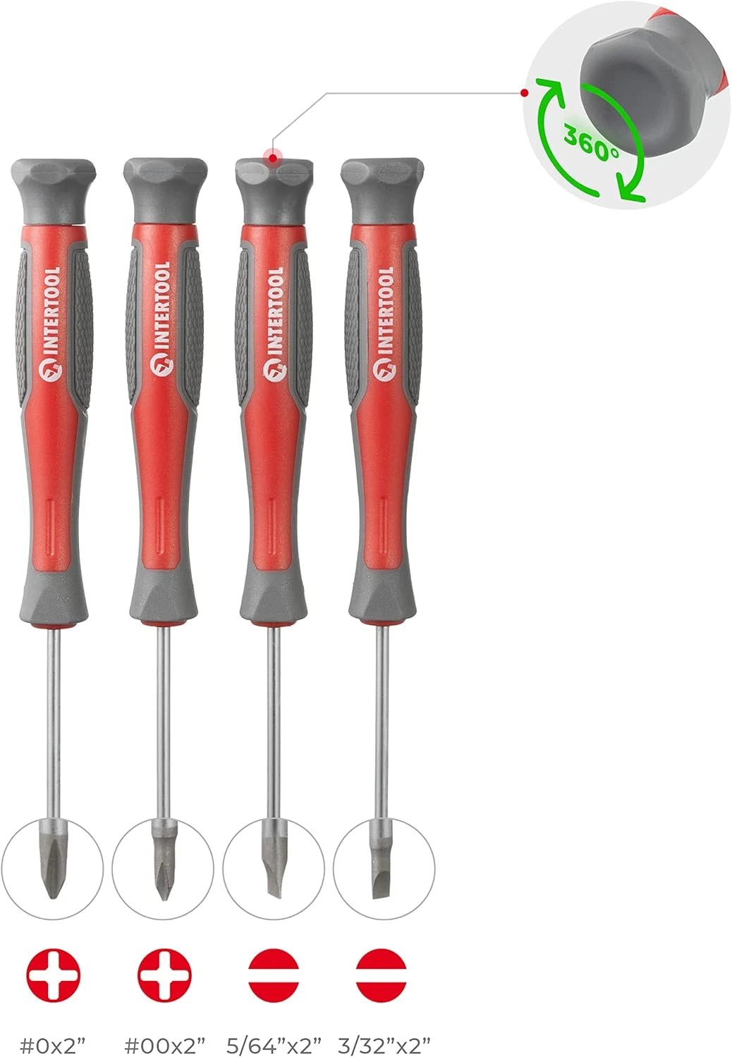 20Pcs Screwdriver Set, Magnetic Tips, Phillips, Slotted, Torx, High Strength