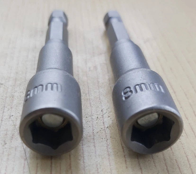 1/4" 8mm 10mm 13mm Hex Magnetic Nut Driver for Impact Drill Coach Bolts Screws