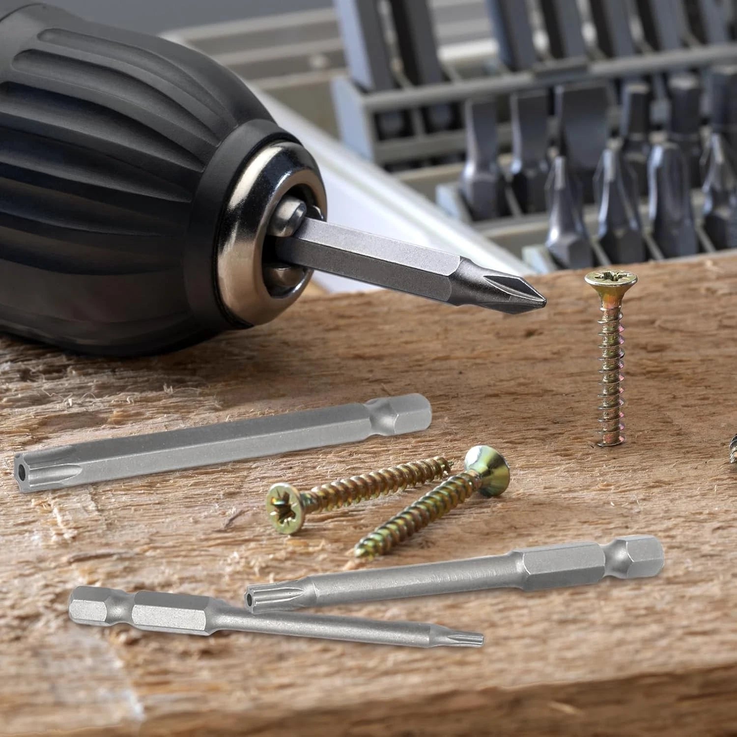 11x Torx Star Head Hex Shank Screwdriver Drill Bit Tool Set Driver Large Torque