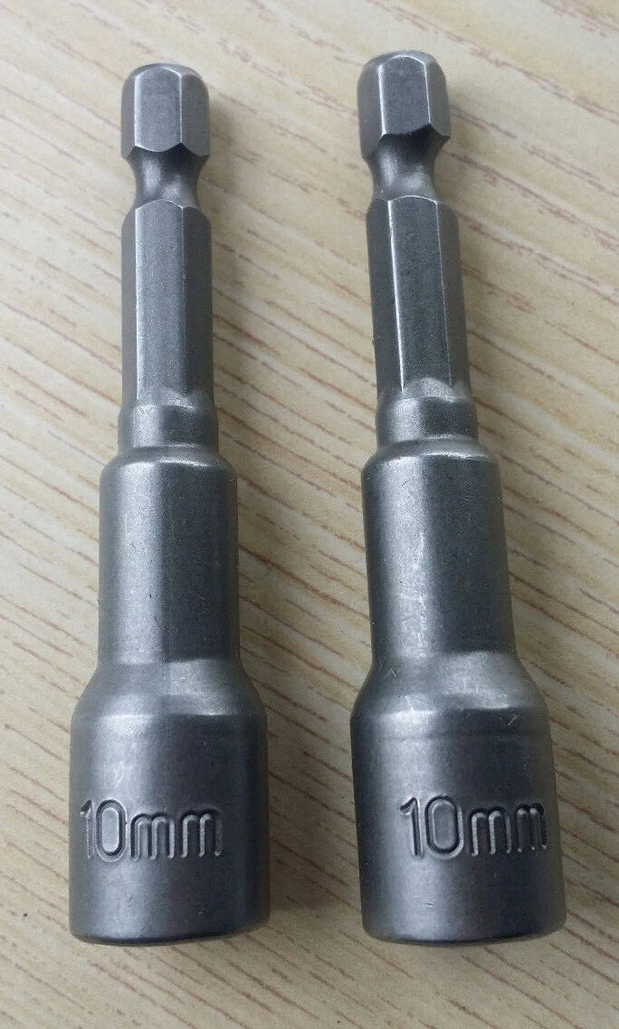 1/4" 8mm 10mm 13mm Hex Magnetic Nut Driver for Impact Drill Coach Bolts Screws