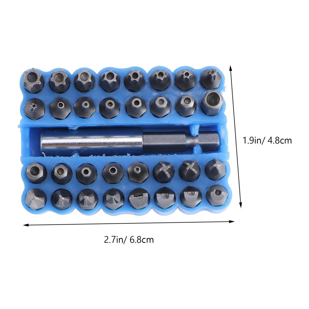 33 Pcs Hexagon Bit Screw Driver Set Hexagonal Drill Magnetic Extension Bits