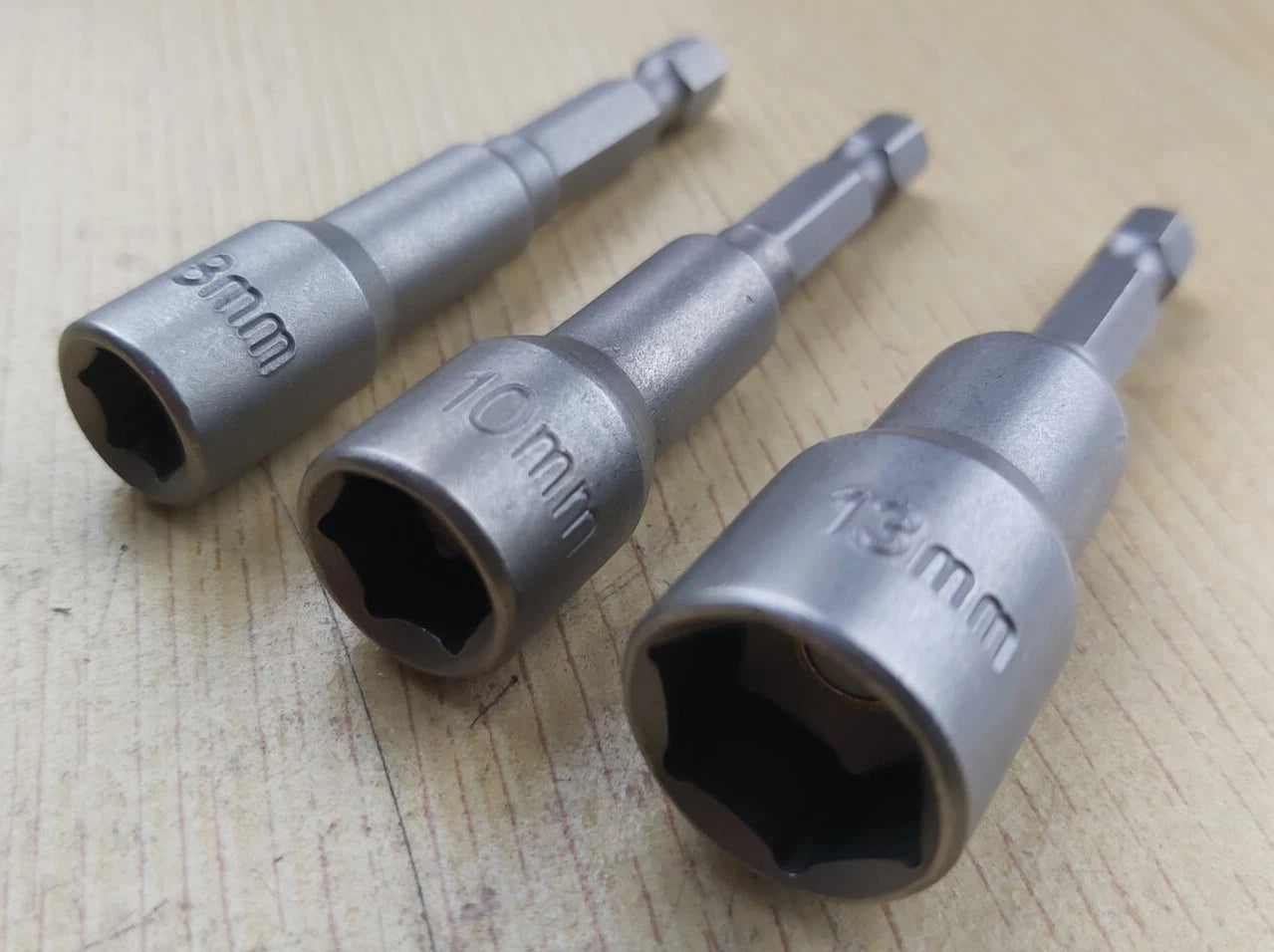 1/4" 8mm 10mm 13mm Hex Magnetic Nut Driver for Impact Drill Coach Bolts Screws