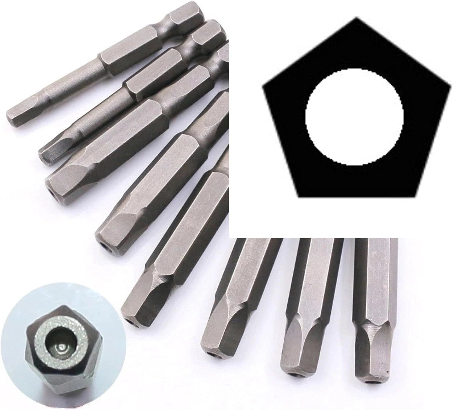 10pc Penta Plus 5 Sided Security Screwdriver Bit Set