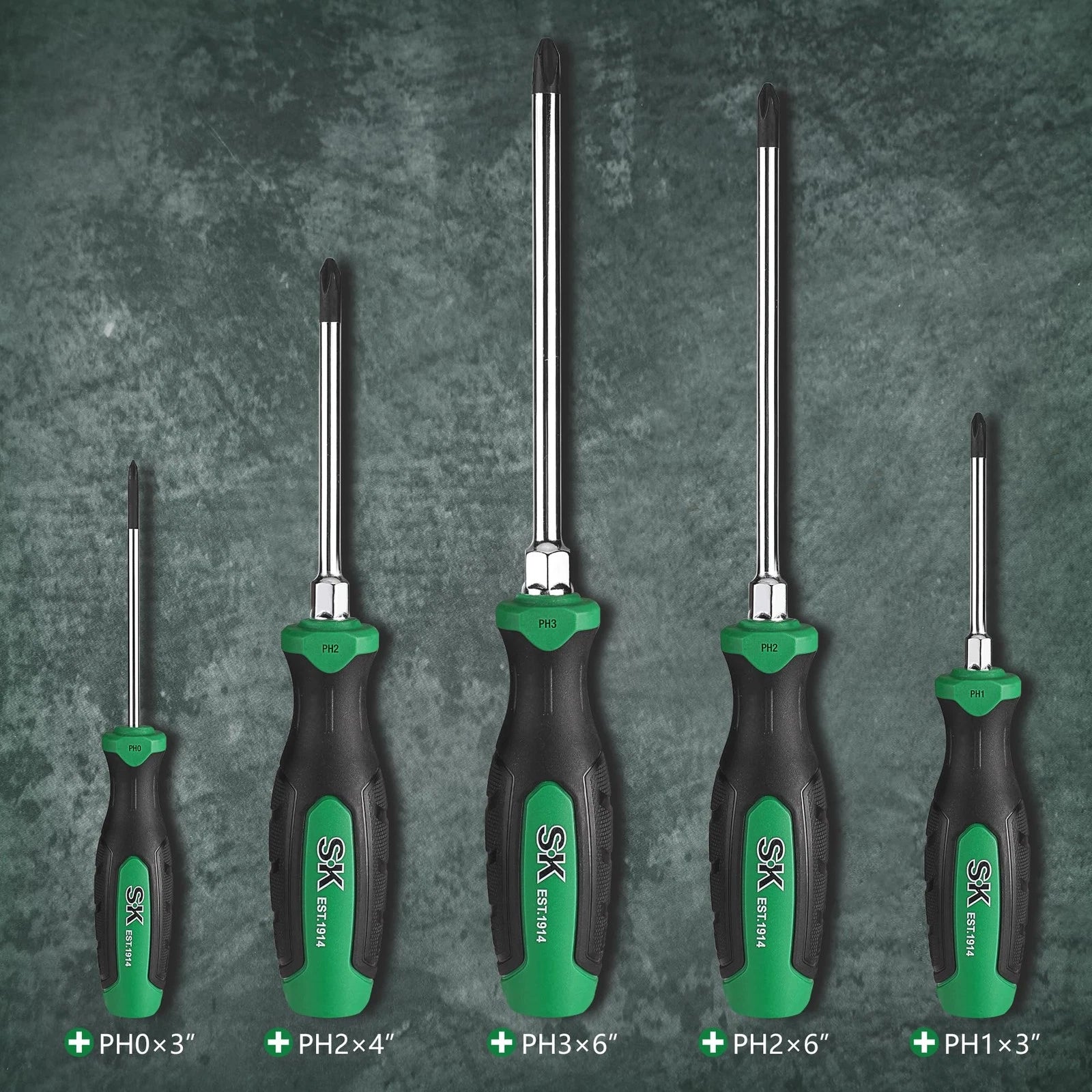 5-Piece Phillips Screwdriver Set, Magnetic Screwdriver Set, S2 Steel, SureGri...