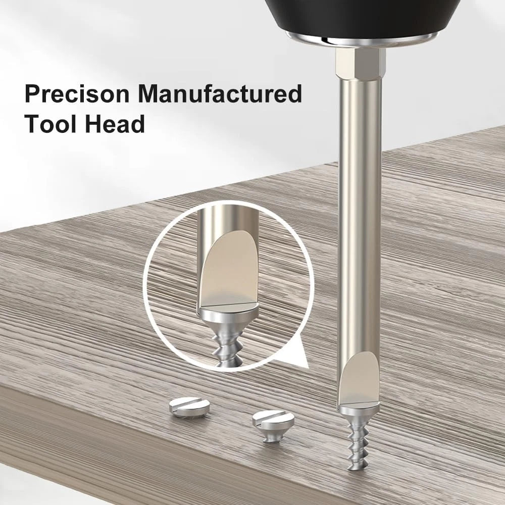 6 Pcs Slotted Screwdriver Bit Set Magnetic Flat Head Bits One Size, Silver