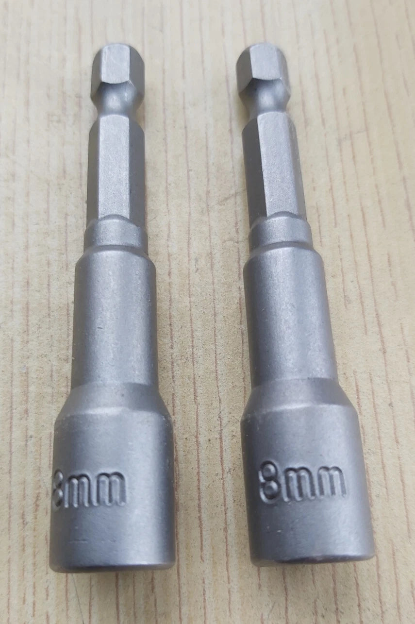 1/4" 8mm 10mm 13mm Hex Magnetic Nut Driver for Impact Drill Coach Bolts Screws