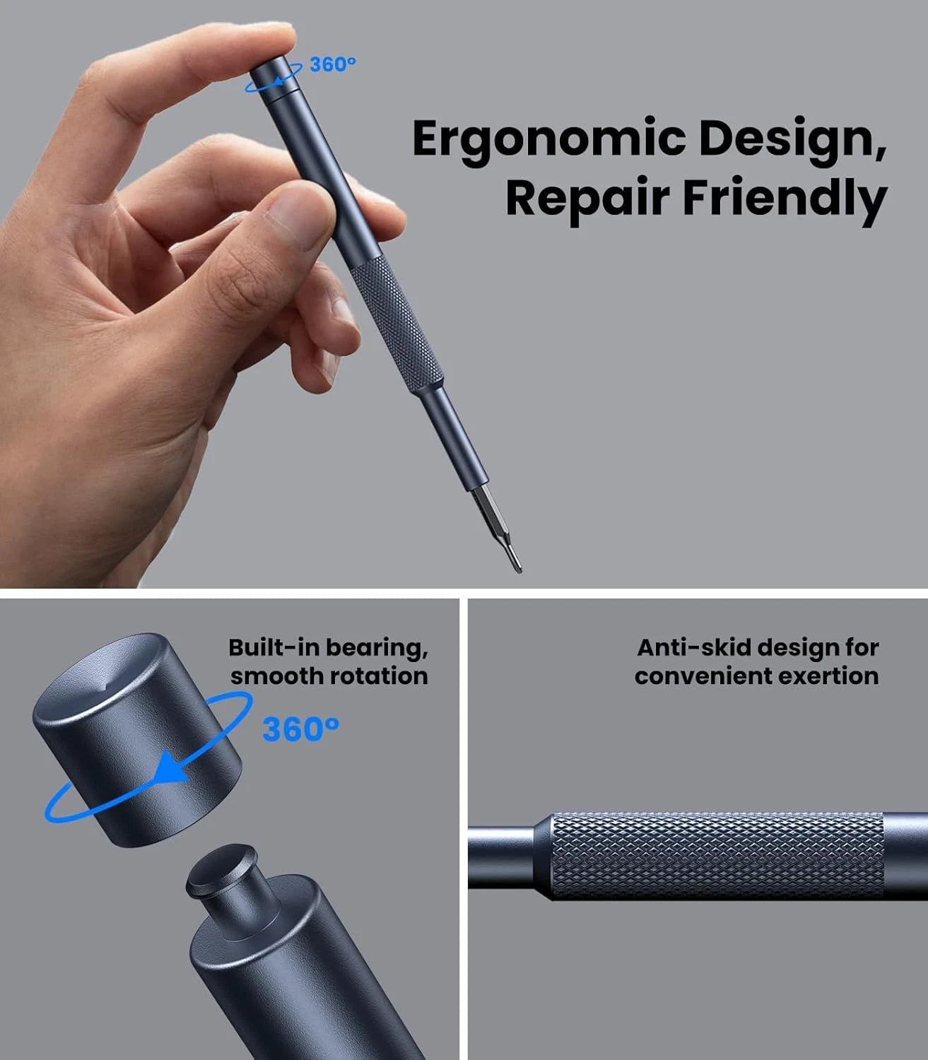 50-in-1 Magnetic Precision Screwdriver Set - Ergonomic Tool Kit for Electronics