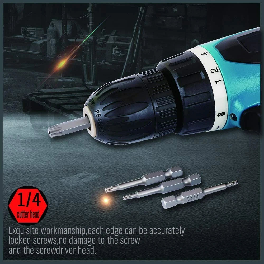 11 Pcs Tamper Resistant Star Bits S2 Steel T7-T40 Security Torx Bit Set & Holder