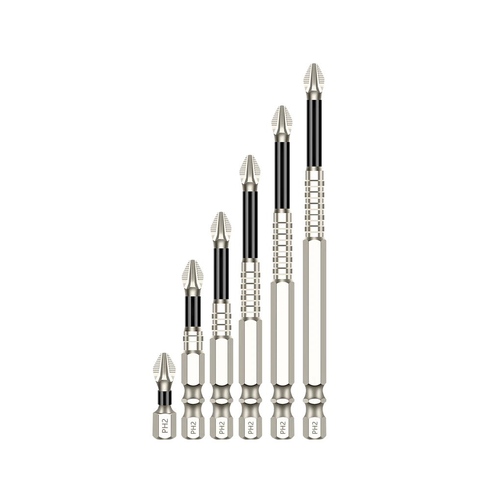 6pcs High-Magnetic Screwdriver Drill Bit Set Anti-Slip Magnetic Screwdriver Set