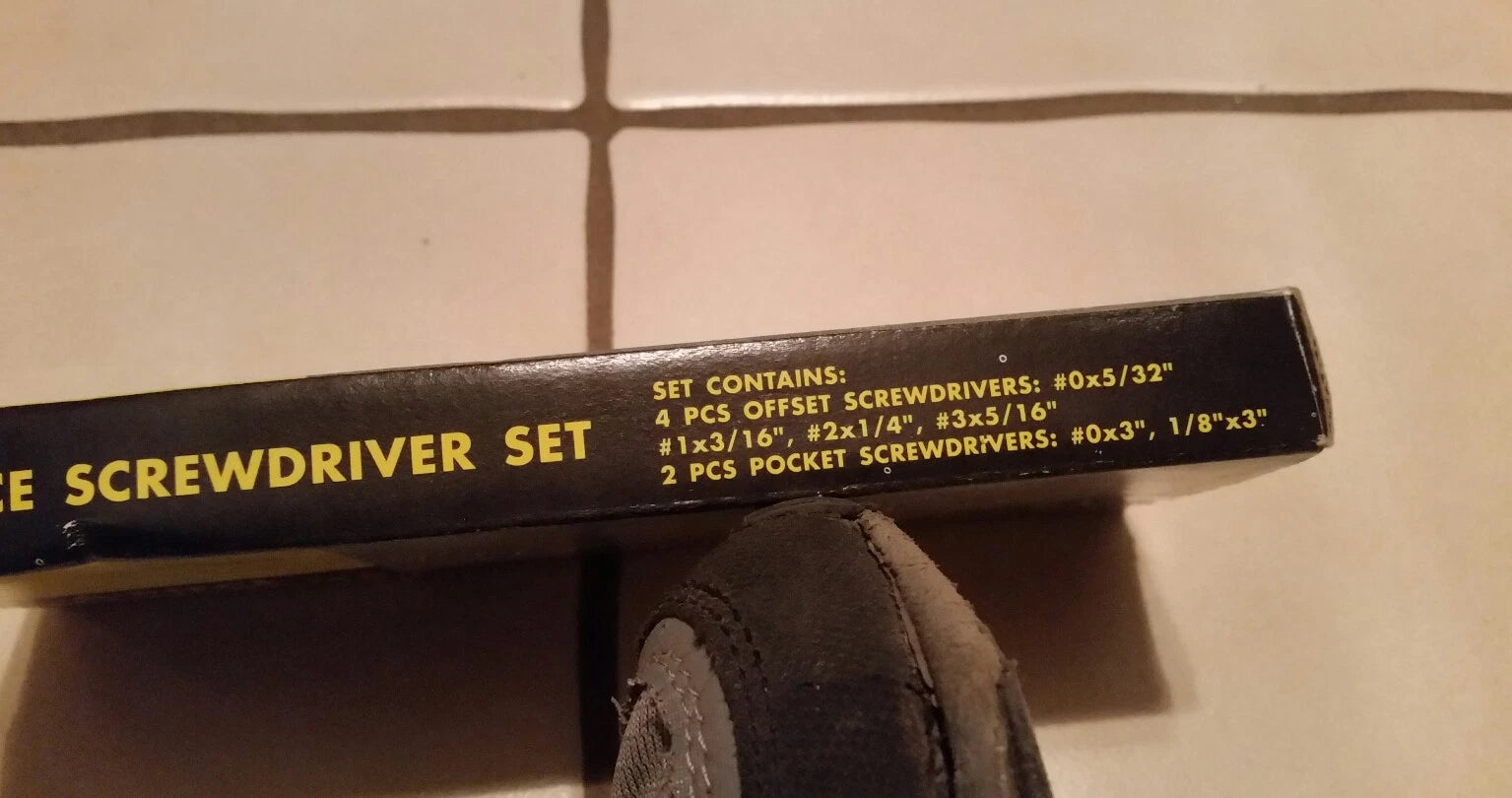 6-Piece SCREWDRIVER SET; 4 PCS OFFSET SCREWDRIVERS &  2 PCS POCKET SCREWDRIVERS