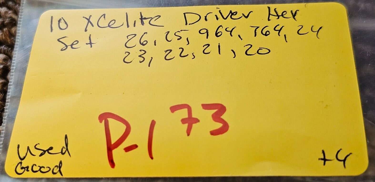 10 Piece Xcelite Hex Allen Nut Driver Set Screwdriver 99 Series Bit 26 25 964 24