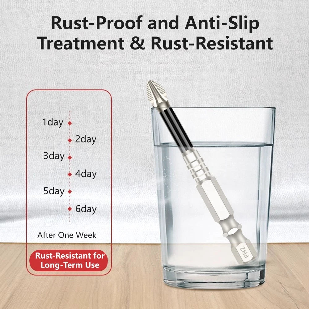 6pcs High-Magnetic Screwdriver Drill Bit Set Anti-Slip Magnetic Screwdriver Set