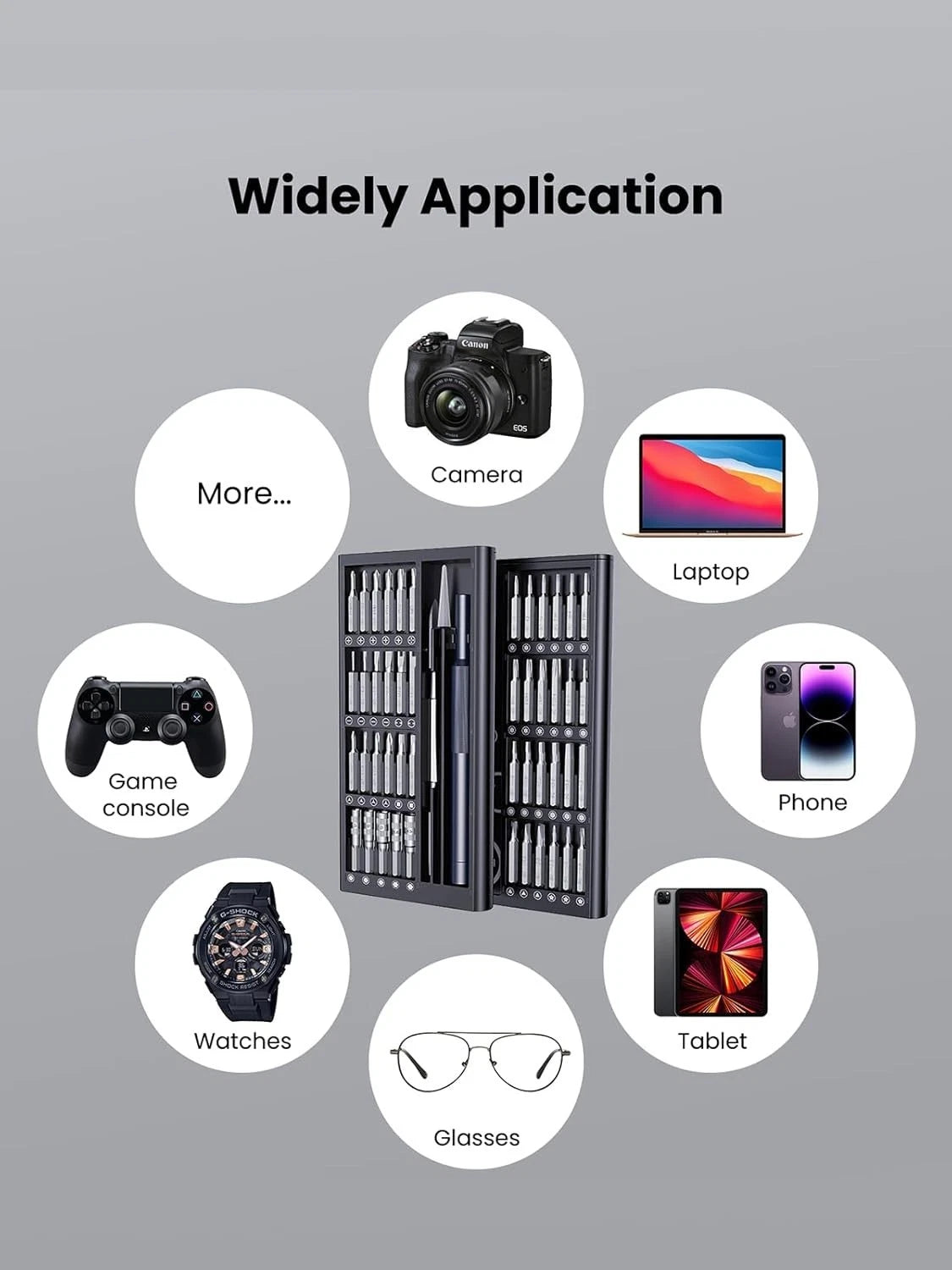 50-in-1 Magnetic Precision Screwdriver Set - Ergonomic Tool Kit for Electronics