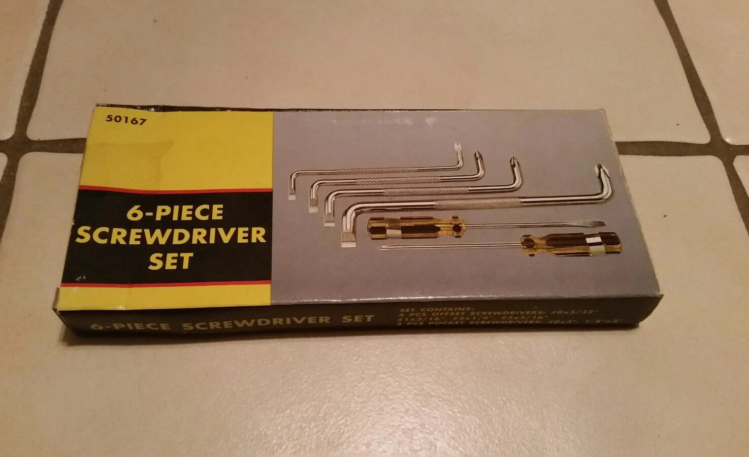 6-Piece SCREWDRIVER SET; 4 PCS OFFSET SCREWDRIVERS &  2 PCS POCKET SCREWDRIVERS