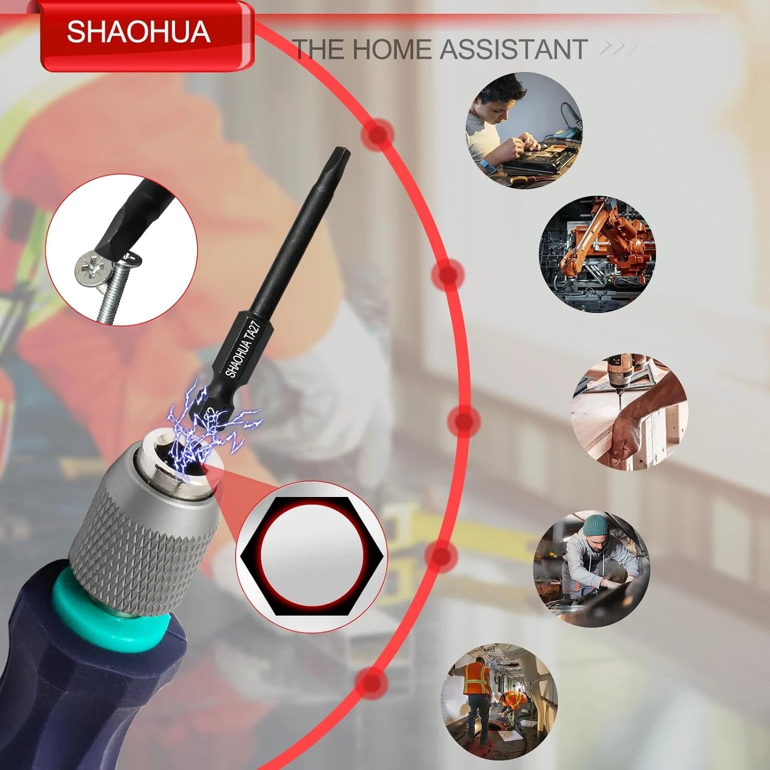 10PCS Triangle Screwdriver Set, S2 Steel Quick Change Bit Driver, Triangle Drill