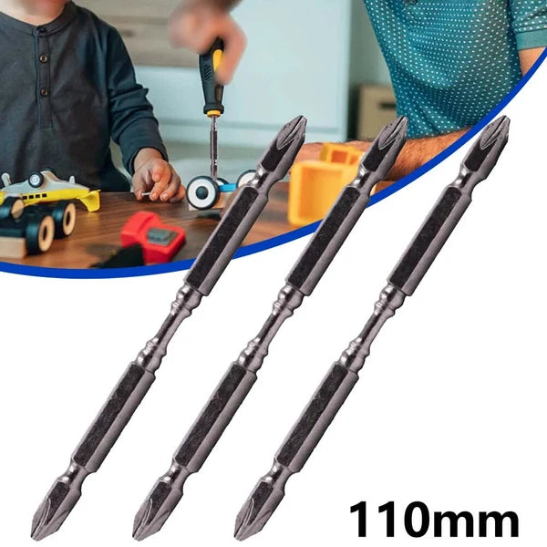 5pcs 110mm Double Head Screwdriver Bit Magnetic Electric Screw Driver Hand Tools