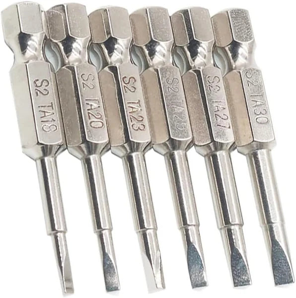 6 Pcs 50Mm 1/4 Hex Shank Magnetic Triangle Head Screwdriver Bit Set S2 Steel Scr