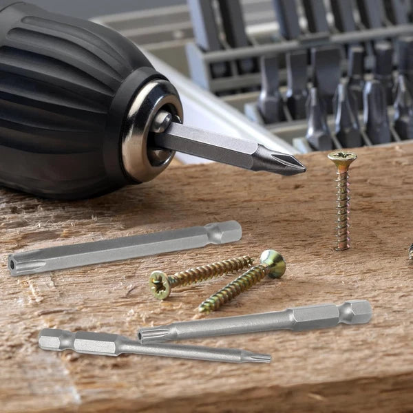 11x Torx Star Head Hex Shank Screwdriver Drill Bit Tool Set Driver Large Torque