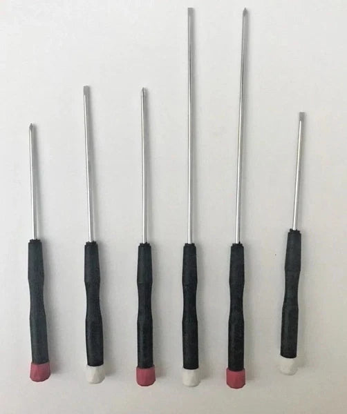 6pc Precision Screwdriver Set-Different Sizes/Heads-Long Reach Screwdrivers
