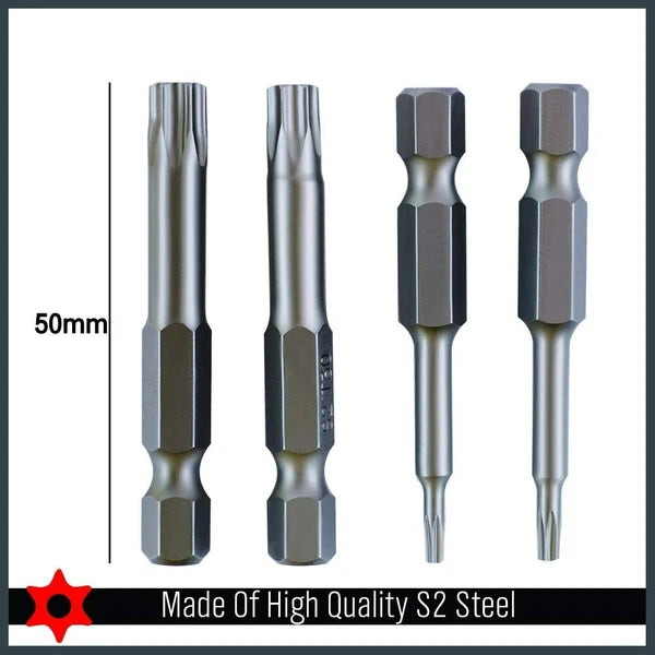 11 Pcs Tamper Resistant Star Bits S2 Steel T7-T40 Security Torx Bit Set & Holder