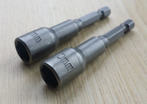 1/4" 8mm 10mm 13mm Hex Magnetic Nut Driver for Impact Drill Coach Bolts Screws