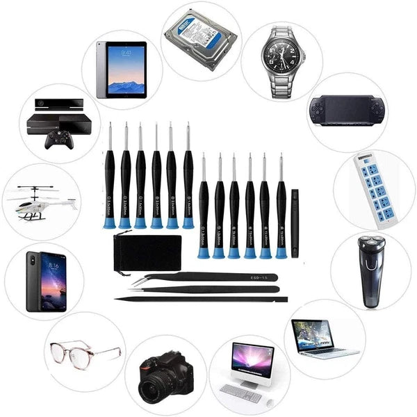 17 PCS Screwdriver Set, Screwdrivers Repair Kit with Different Sizes of Flathead