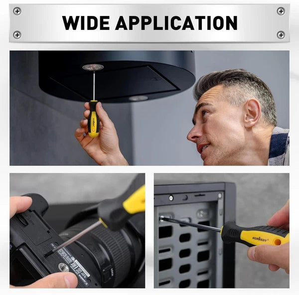 11-Piece Magnetic Screwdriver Set Chrome Vanadium Steel Includes 10 Tips & Case