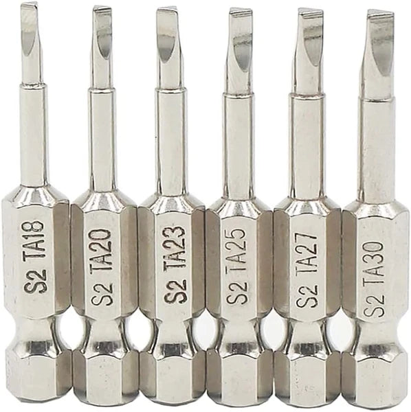 6 Pcs 50Mm 1/4 Hex Shank Magnetic Triangle Head Screwdriver Bit Set S2 Steel Scr