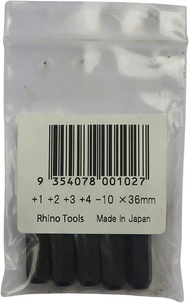 5/16" JIS Impact Screwdriver Bits | Made in Japan | +1 +2 +3 +4-10 (36Mm Long)