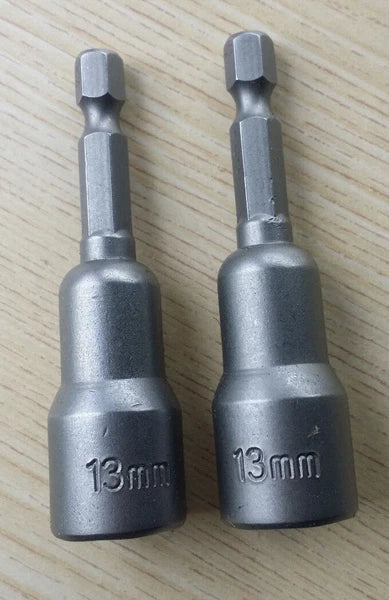 1/4" 8mm 10mm 13mm Hex Magnetic Nut Driver for Impact Drill Coach Bolts Screws