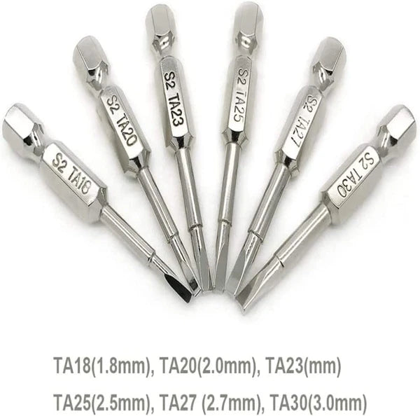 6 Pcs 50Mm 1/4 Hex Shank Magnetic Triangle Head Screwdriver Bit Set S2 Steel Scr