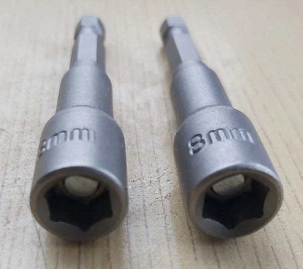 1/4" 8mm 10mm 13mm Hex Magnetic Nut Driver for Impact Drill Coach Bolts Screws