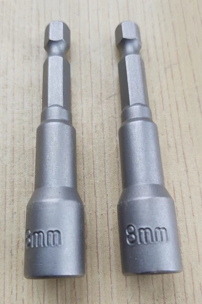 1/4" 8mm 10mm 13mm Hex Magnetic Nut Driver for Impact Drill Coach Bolts Screws