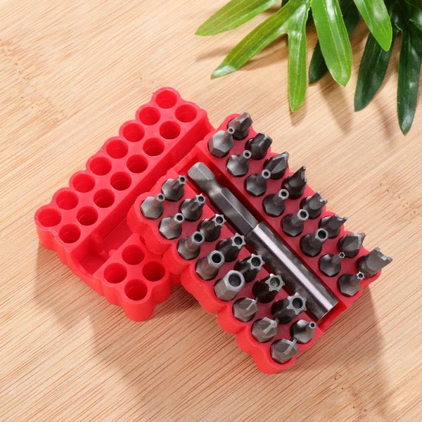 33 Pcs Security Bit Set Tamper Proof Star Screwdriver with Bit Holder